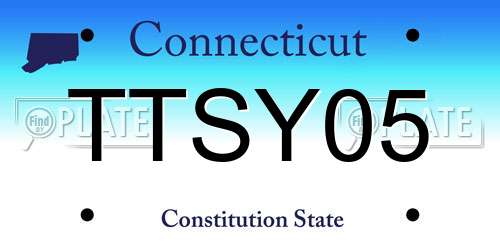 TTSY05 Connecticut License Plate