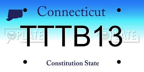TTTB13 Connecticut License Plate