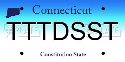TTTDSST Connecticut License Plate