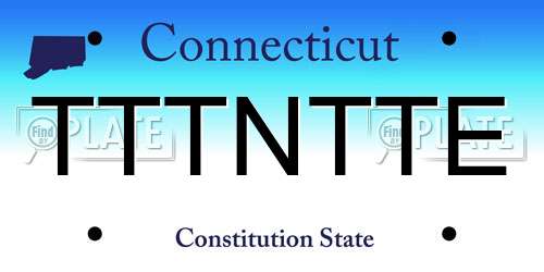TTTNTTE Connecticut License Plate