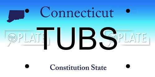 TUBS Connecticut License Plate