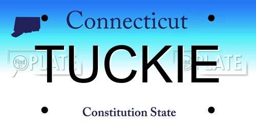 TUCKIE Connecticut License Plate