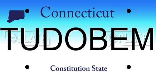 TUDOBEM Connecticut License Plate