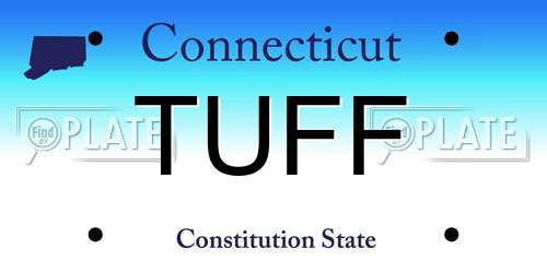 TUFF Connecticut License Plate