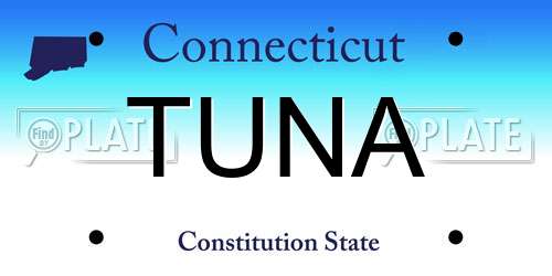 TUNA Connecticut License Plate