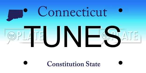 TUNES Connecticut License Plate