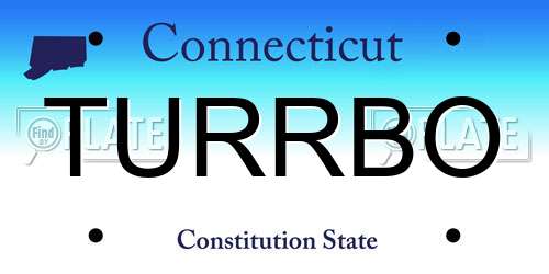 TURRBO Connecticut License Plate