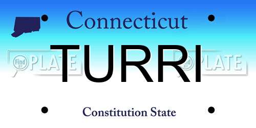 TURRI Connecticut License Plate