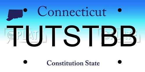 TUTSTBB Connecticut License Plate