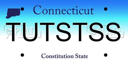 TUTSTSS Connecticut License Plate