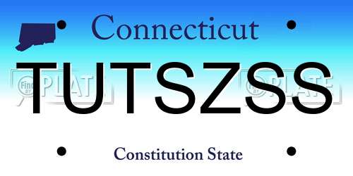 TUTSZSS Connecticut License Plate