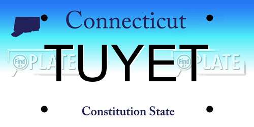 TUYET Connecticut License Plate