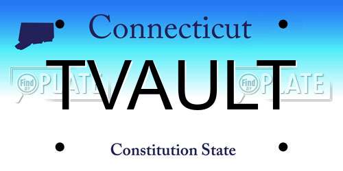 TVAULT Connecticut License Plate