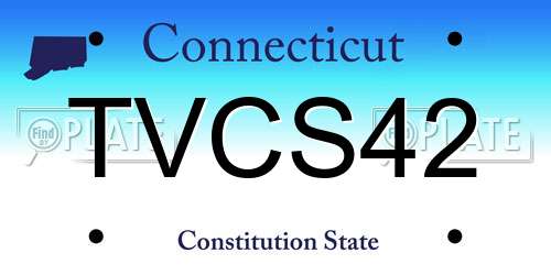 TVCS42 Connecticut License Plate