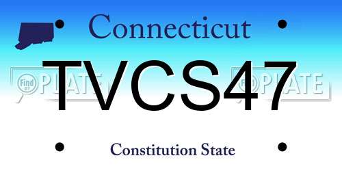 TVCS47 Connecticut License Plate