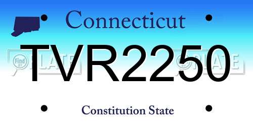 TVR2250 Connecticut License Plate