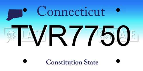 TVR7750 Connecticut License Plate