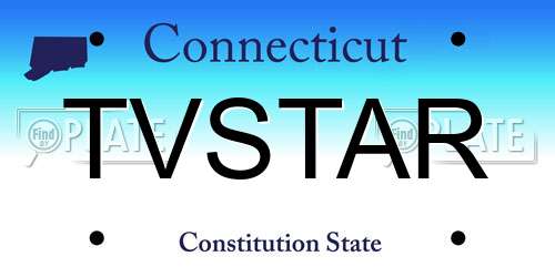 TVSTAR Connecticut License Plate