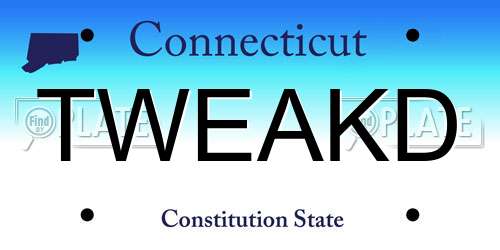 TWEAKD Connecticut License Plate