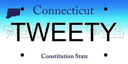 TWEETY Connecticut License Plate