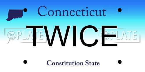 TWICE Connecticut License Plate