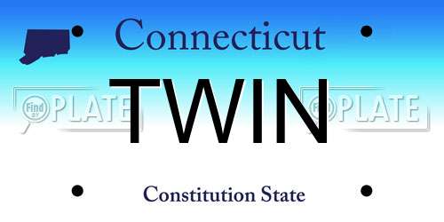 TWIN Connecticut License Plate