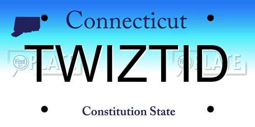 TWIZTID Connecticut License Plate