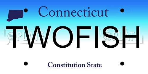 TWOFISH Connecticut License Plate