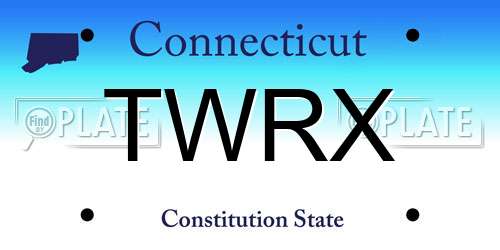 TWRX Connecticut License Plate
