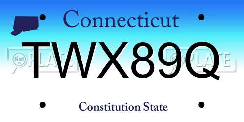 TWX89Q Connecticut License Plate