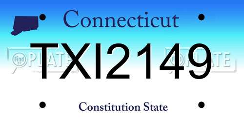 TXI2149 Connecticut License Plate