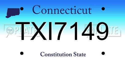 TXI7149 Connecticut License Plate