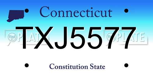 TXJ5577 Connecticut License Plate