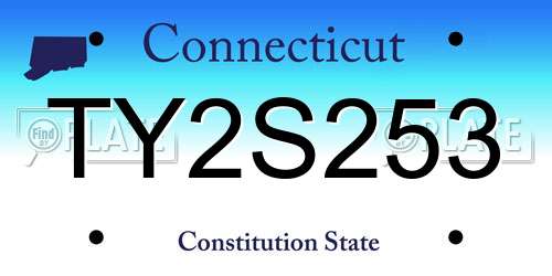 TY2S253 Connecticut License Plate