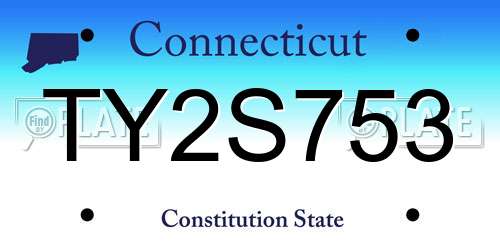 TY2S753 Connecticut License Plate