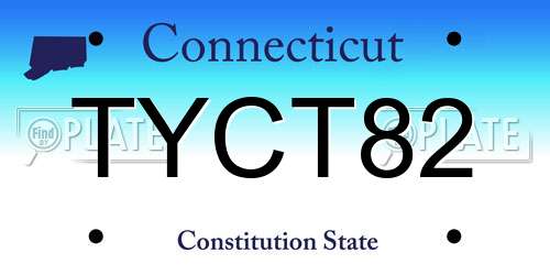 TYCT82 Connecticut License Plate