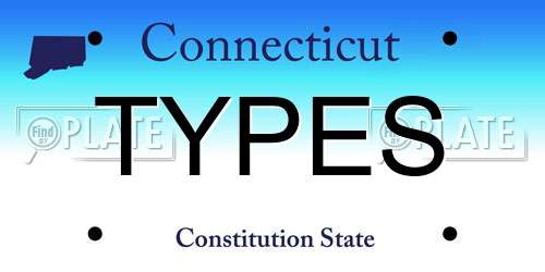TYPES Connecticut License Plate