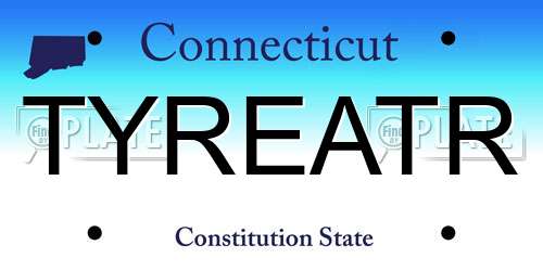TYREATR Connecticut License Plate