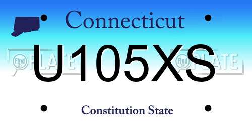U105XS Connecticut License Plate