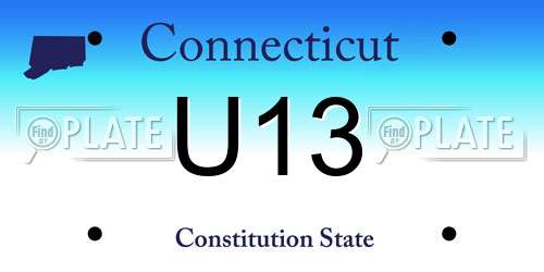 U13 Connecticut License Plate
