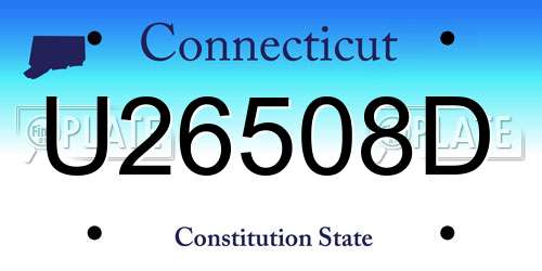 U26508D Connecticut License Plate