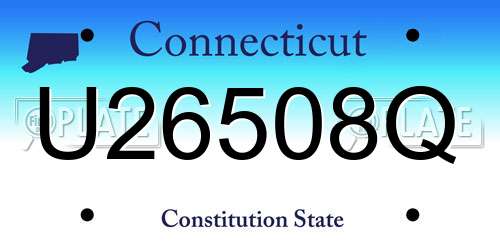 U26508Q Connecticut License Plate
