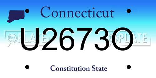 U2673O Connecticut License Plate