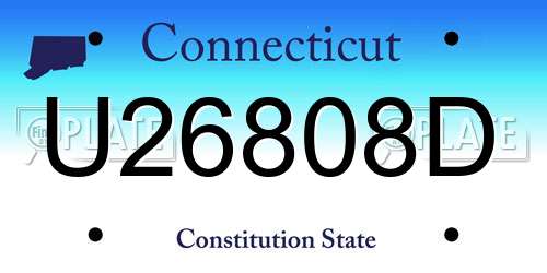 U26808D Connecticut License Plate
