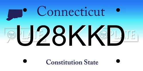 U28KKD Connecticut License Plate