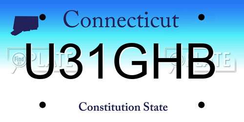 U31GHB Connecticut License Plate