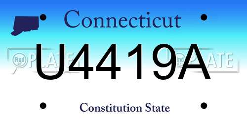 U4419A Connecticut License Plate