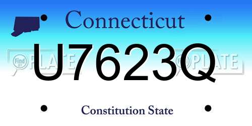 U7623Q Connecticut License Plate