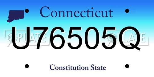 U76505Q Connecticut License Plate