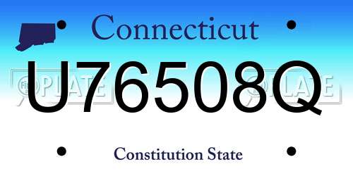 U76508Q Connecticut License Plate